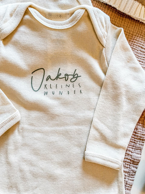 Babybody personalisiert, christlicher shop, christliche Geschenke, lettersandbeauties, Kleines Wunder, Geburt, Babygeschenke