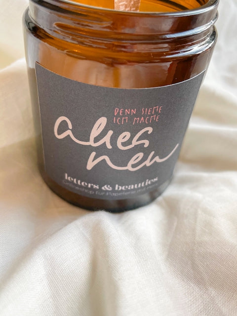 Duftkerze mit Lemongrass "ich mache alles neu"