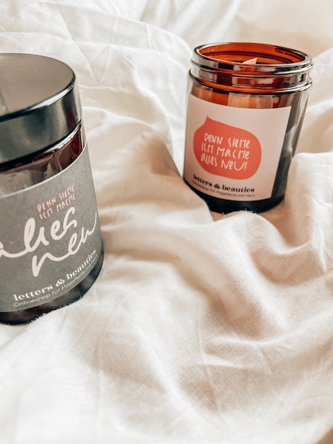 Duftkerze mit Lemongrass "ich mache alles neu"