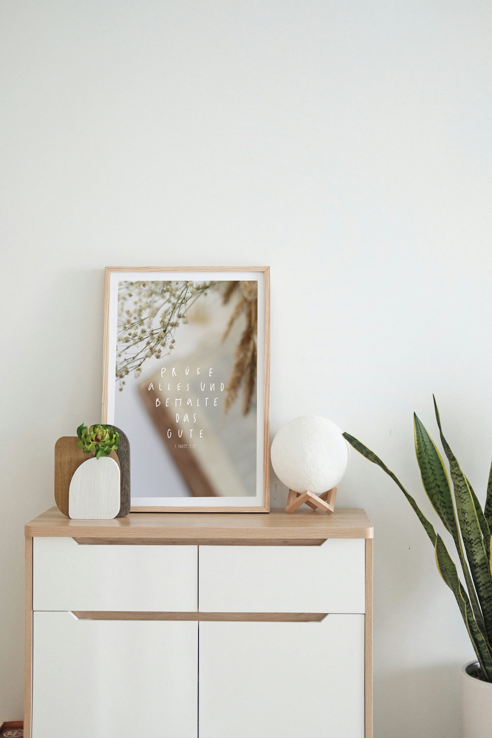 christliches Poster, Bibelversposter, christlicher onlineshop, lettersandbeauties, Jahreslosung 202, prüfe alles und behalte das Gute
