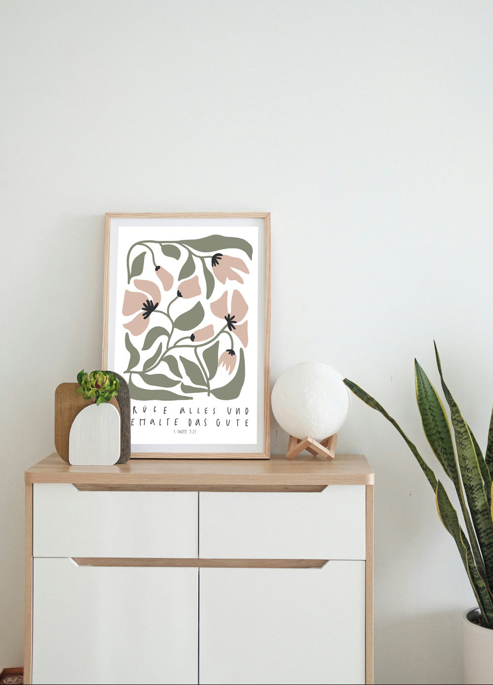 Poster Jahreslosung 2025, christliche Poster, Prüfe alles und behalte das Gute