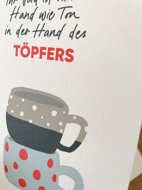 Karte "ihr seid in meiner Hand wie Ton"