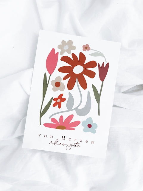 Karte "von Herzen alles Gute"