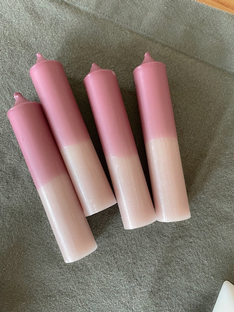 Kerzenbrett mit Dip Dye Kerzen