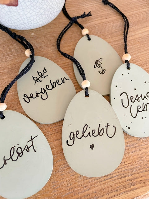 Oster-Anhänger-Set "Jesus lebt"