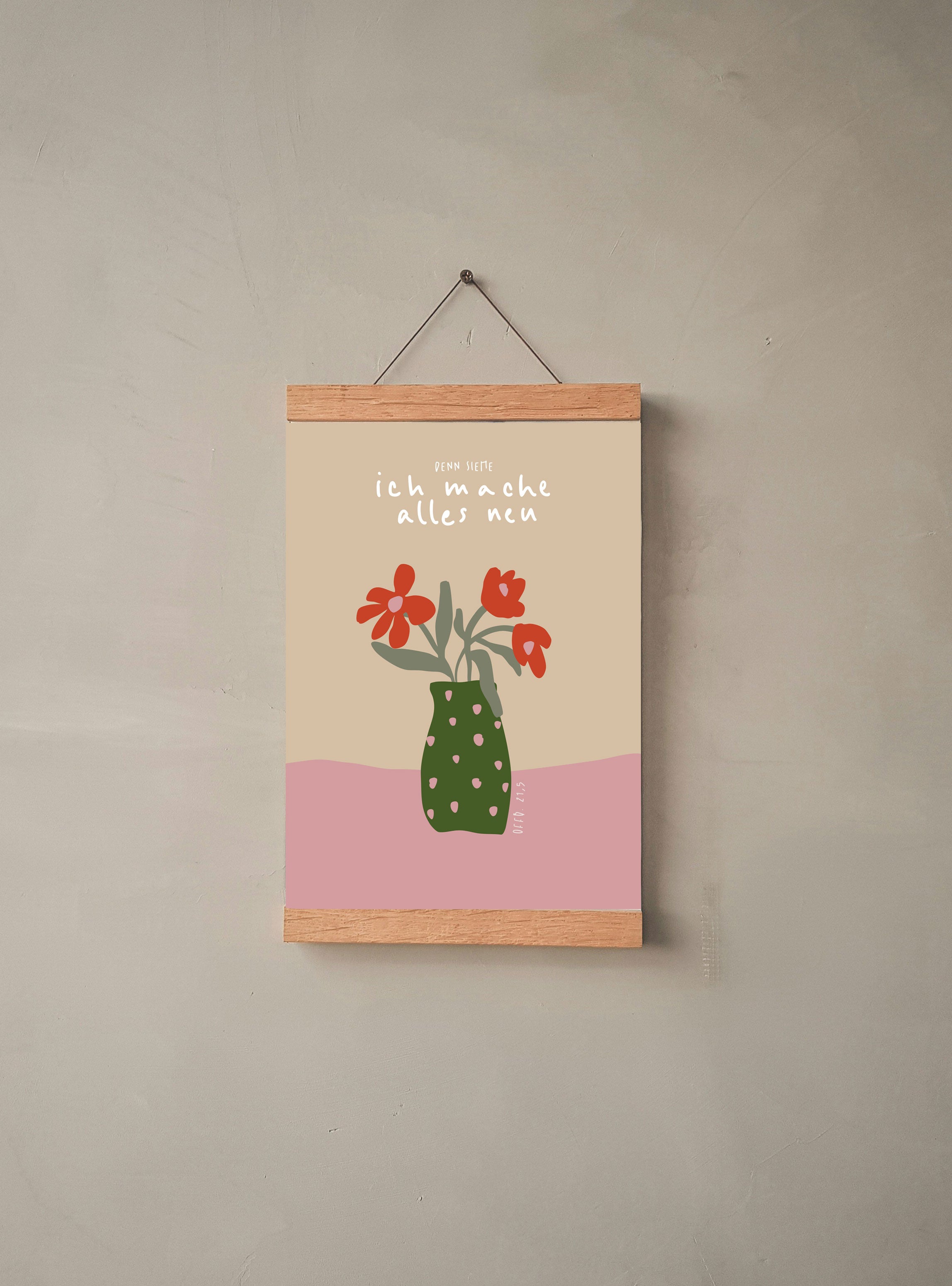 christliches Poster, Bibelversposter, christlicher onlineshop, lettersandbeauties, Jahreslosung 2026, siehe ich mache alles neu