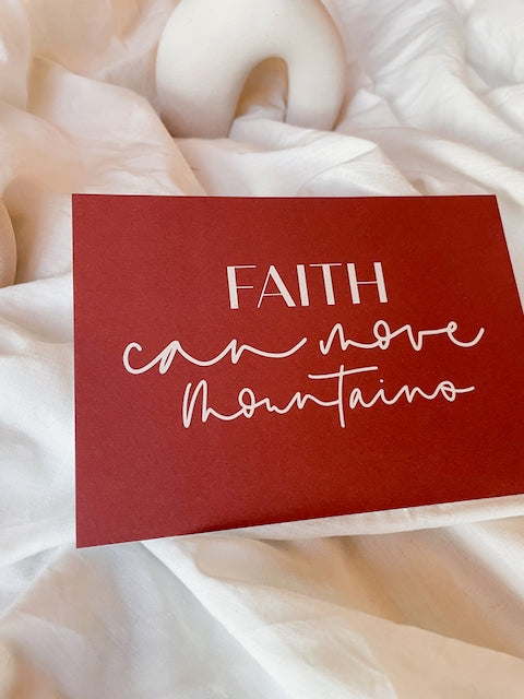 Postkarten mit Bibelvers, christliche Karte, christlicher shop, christliche Geschenke, lettersandbeauties, Faith can move mountains