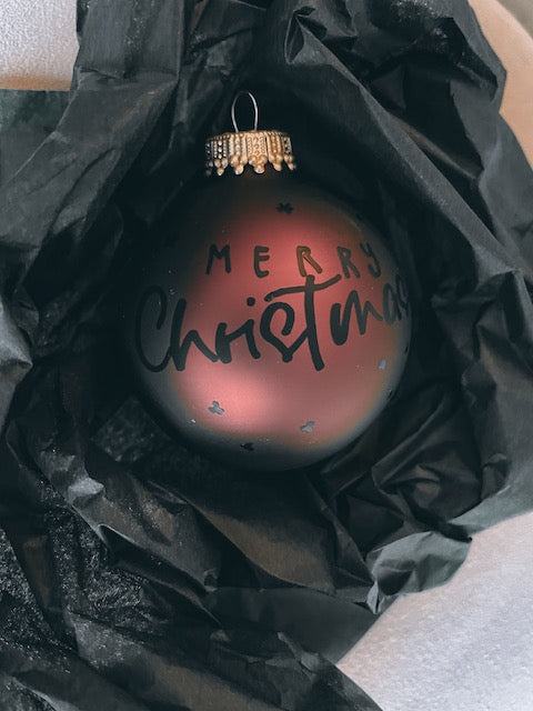 personalisierte Weihnachtskugel, Weihnachtskugel mit Text, Weihnachtsgeschenk