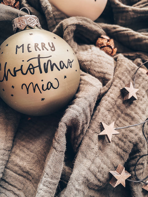 personalisierte Weihnachtskugel, Weihnachtskugel mit Text, Weihnachtsgeschenk