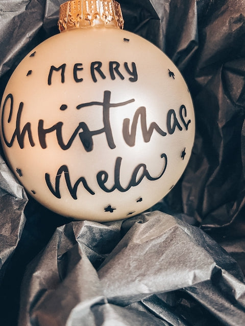 personalisierte Weihnachtskugel, Weihnachtskugel mit Text, Weihnachtsgeschenk