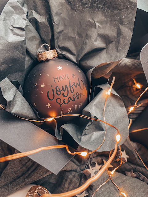 personalisierte Weihnachtskugel, Weihnachtskugel mit Text, Weihnachtsgeschenk