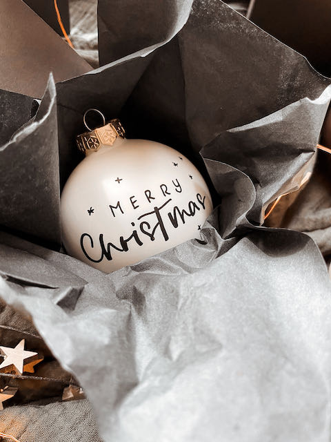 personalisierte Weihnachtskugel, Weihnachtskugel mit Text, Weihnachtsgeschenk