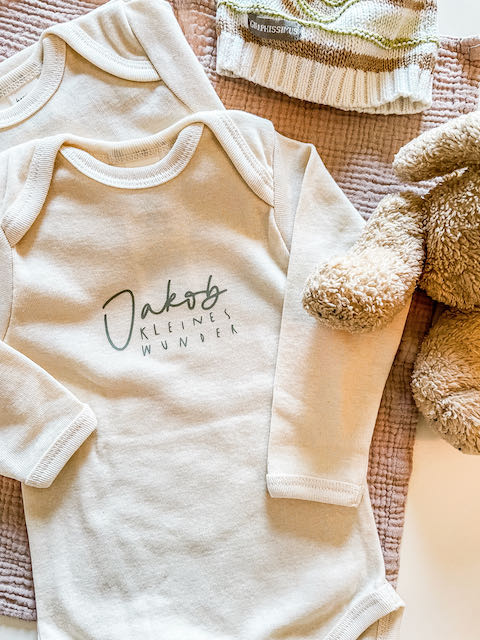 Babybody personalisiert, christlicher shop, christliche Geschenke, lettersandbeauties, Kleines Wunder, Geburt, Babygeschenke