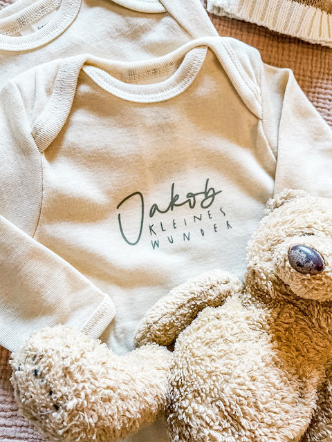 Babybody personalisiert, christlicher shop, christliche Geschenke, lettersandbeauties, Kleines Wunder, Geburt, Babygeschenke