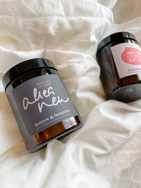 Duftkerze mit Lemongrass "ich mache alles neu"