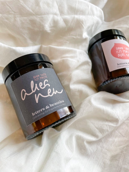 Duftkerze mit Lemongrass "ich mache alles neu"