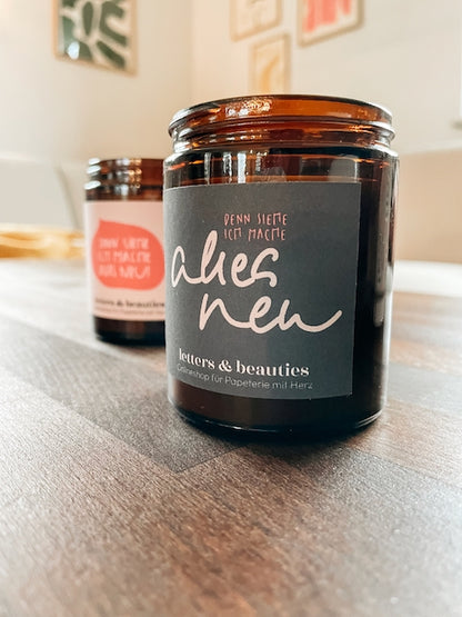 Duftkerze mit Lemongrass "ich mache alles neu"