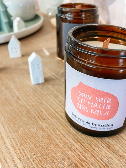 Duftkerze mit Lemongrass "ich mache alles neu"