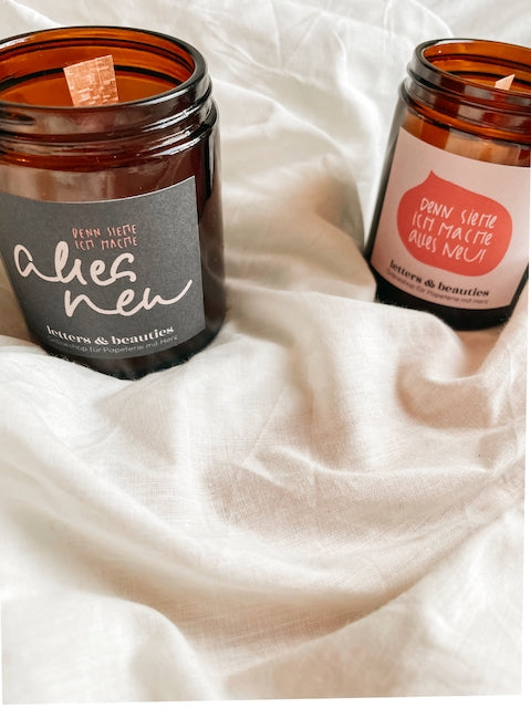 Duftkerze mit Lemongrass "ich mache alles neu"