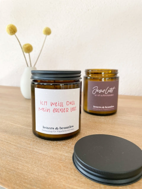 Duftkerze mit Lemongrass "Ostern"