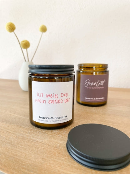 Duftkerze mit Lemongrass "Ostern"