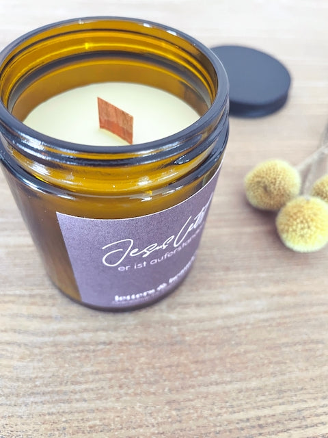 Duftkerze mit Lemongrass "Ostern"