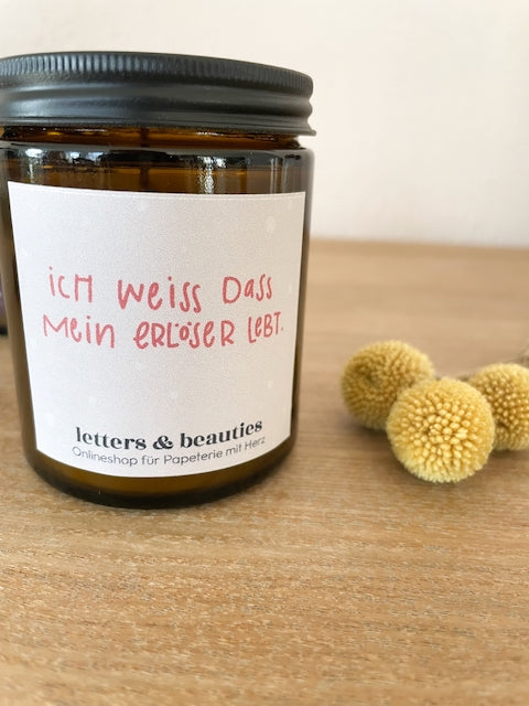 Duftkerze mit Lemongrass "Ostern"