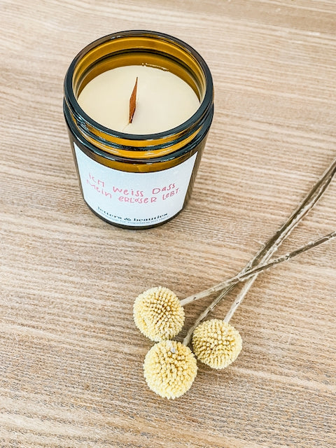 Duftkerze mit Lemongrass "Ostern"