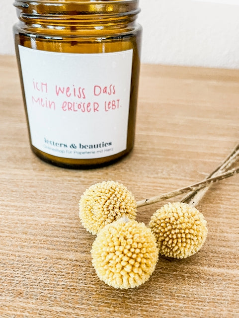 Duftkerze mit Lemongrass "Ostern"