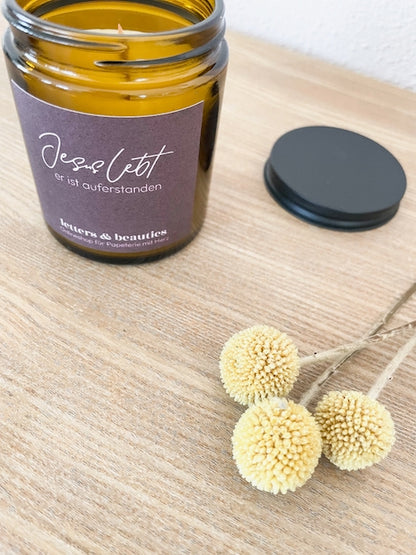 Duftkerze mit Lemongrass "Ostern"