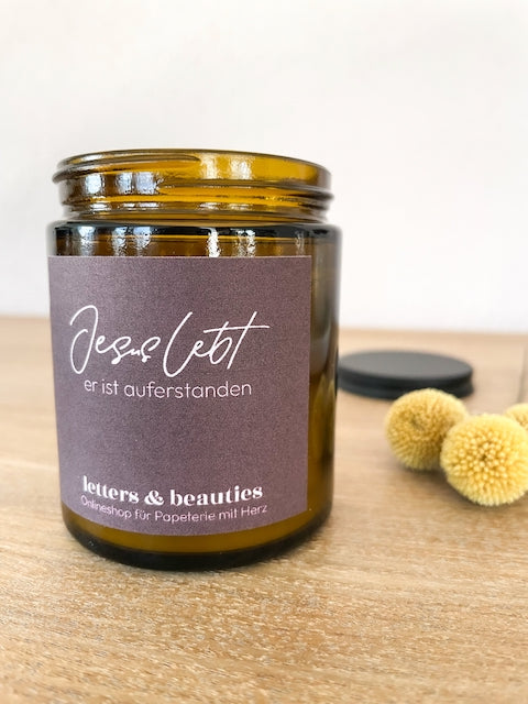 Duftkerze mit Lemongrass "Ostern"