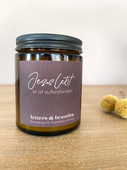 Duftkerze mit Lemongrass "Ostern"