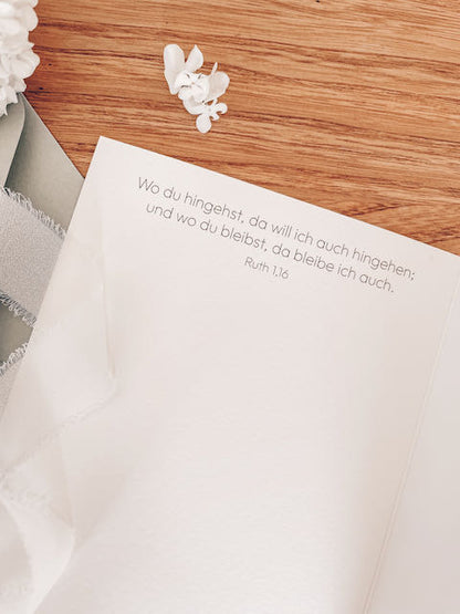 christliche Hochzeitskarte, Hochzeitskarte mit Aquarellmalerei, just married, Glückwunschkarte Hochzeit, lettersandbeauties