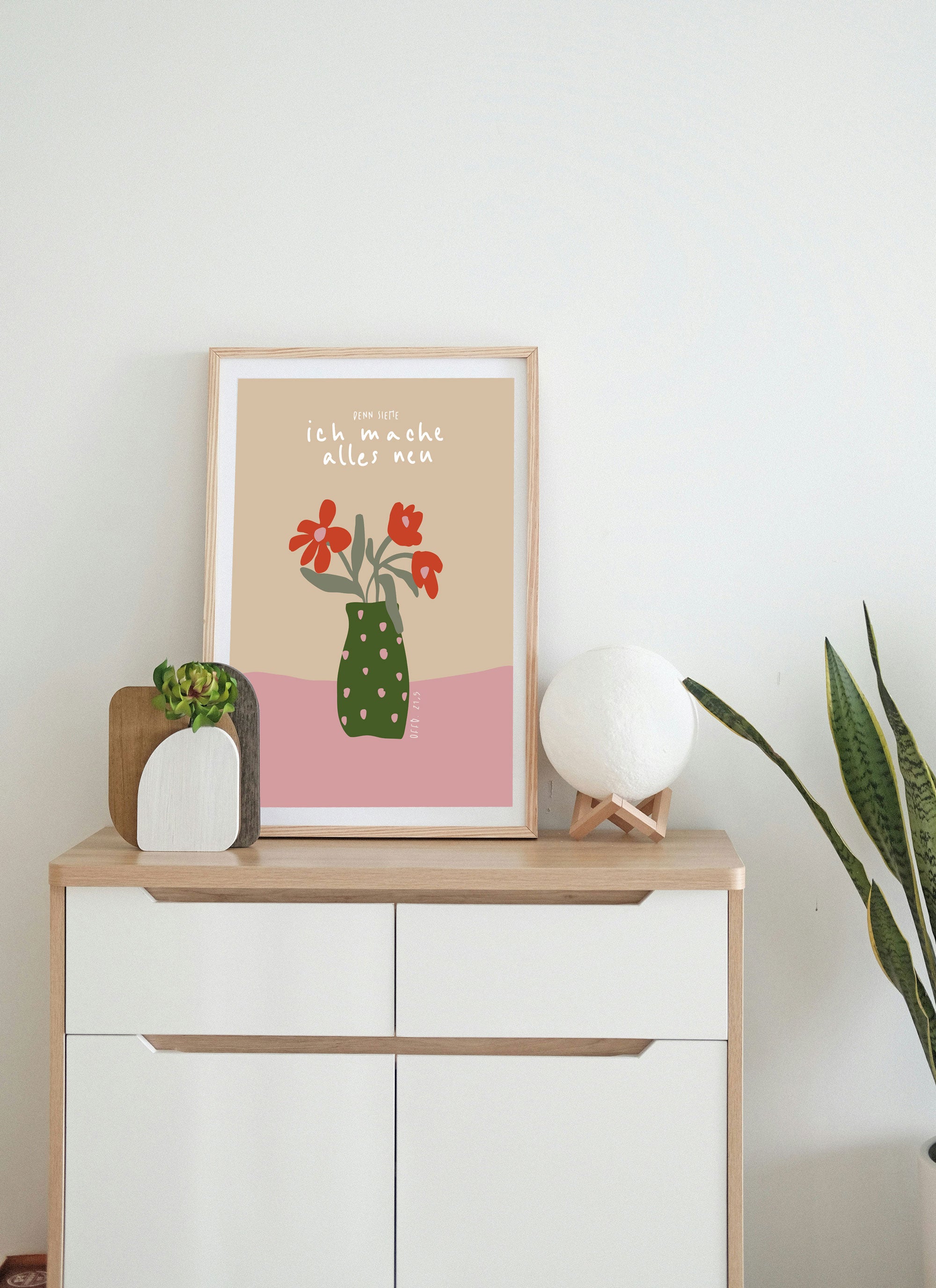 christliches Poster, Bibelversposter, christlicher onlineshop, lettersandbeauties, Jahreslosung 2026, siehe ich mache alles neu