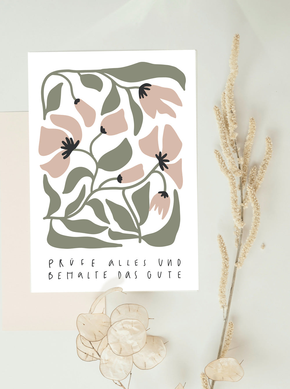 Jahreslosung 2025, Prüfe alles und behalte das Gute, Postkarten zur Jahreslosung, christliche Postkarten, Karten für die Gemeinde, Hauskreis, lettersandbeauties