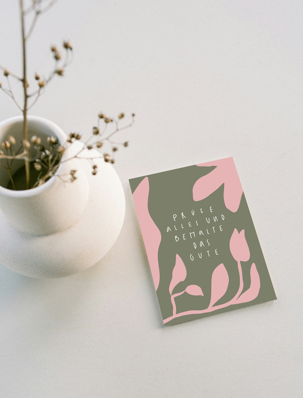 Jahreslosung 2025, Prüfe alles und behalte das Gute, Postkarten zur Jahreslosung, christliche Postkarten, Karten für die Gemeinde, Hauskreis, lettersandbeauties