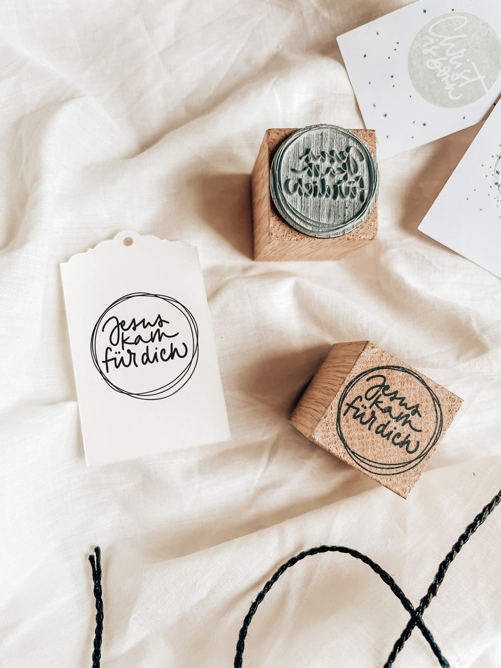 x-mas Stempel "Jesus kam für dich"