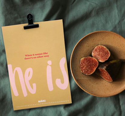 christlicher Kalender, Kalender mit Bibelversen, Wandkalender mit Metallklammer, immerwährender Kalender, Mutmachende Sprüche, Jesus ist mein Heiler, lettersandbeauties