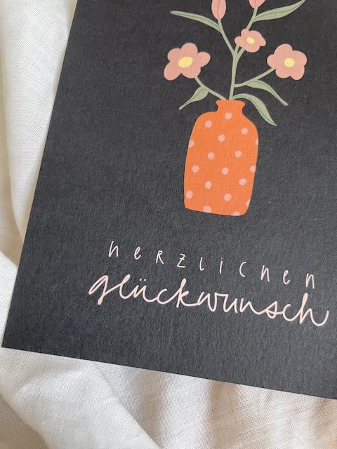 Karte - herzlichen Glückwunsch