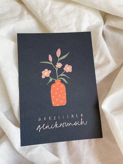 Karte - herzlichen Glückwunsch