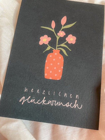 Karte - herzlichen Glückwunsch