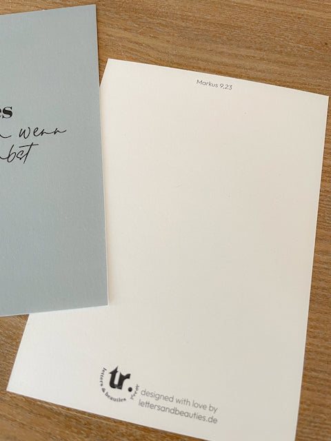 Karte "alles ist möglich"