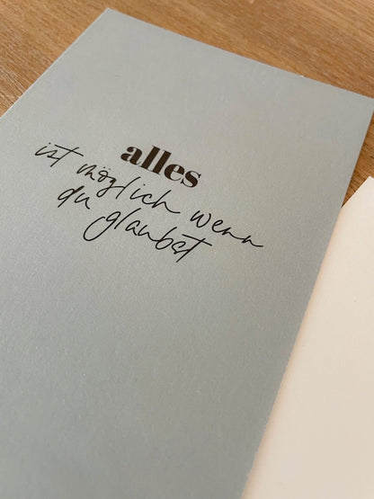 Karte "alles ist möglich"