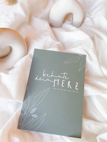 Postkarten mit Bibelvers, christliche Karte, christlicher shop, christliche Geschenke, lettersandbeauties, Behüte dein Herz