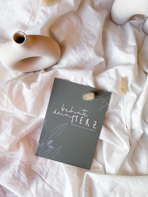 Postkarten mit Bibelvers, christliche Karte, christlicher shop, christliche Geschenke, lettersandbeauties, Behüte dein Herz