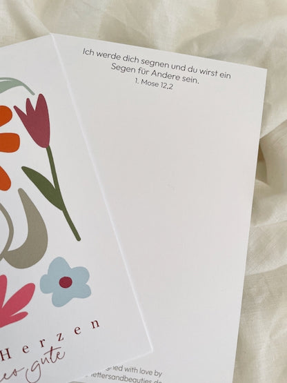 Karte "von Herzen alles Gute"