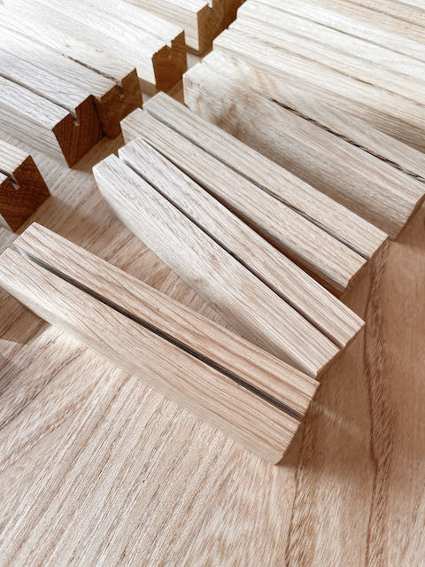 Kartenhalter, Eichenholz, Postkartenhalter, Ständer aus Holz für Postkarte, handmade