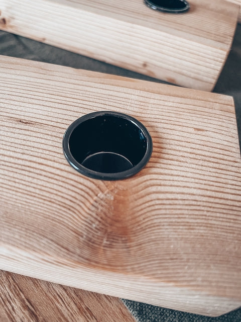 Kerzenbrett mit Dip Dye Kerzen