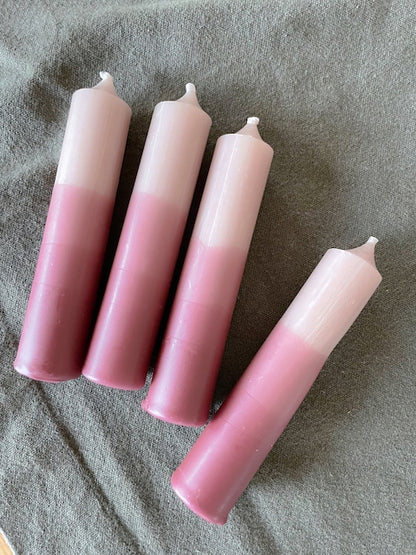 Kerzenbrett mit Dip Dye Kerzen