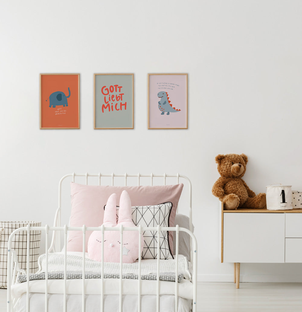 Kinderposter "Gott liebt mich"